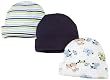 Gerber Baby-Boys Newborn 3 Dog Pack Caps