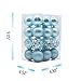AMS 2.36''/60mm 24ct Christmas Balls Tree Pendants Shatterproof Ornaments Seasonal Decorations for Tree Decor,Holiday,Xmas(Light Blue)