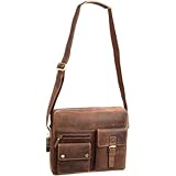 [ヴィスコンティ] VISCONTI 2ポケット ジップトップ 牛革ショルダーバッグ SCOTT