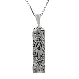 Sterling Silver Mezuzah Necklace
