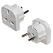 GenieWish UK 3 Pin to 2 Pin Round EU Europe Converter Convertor Travel Visitor Adaptor Adapter Plug - Ideal for Visitors Travelling from Cyprus, Gibraltar, Hong Kong, Kenya, Kuwait, Malaysia, Malta, Mauritius, Nigeria, Pakistan, Singapore, Seychelles, Sri Lanka, UAE Plug (White)