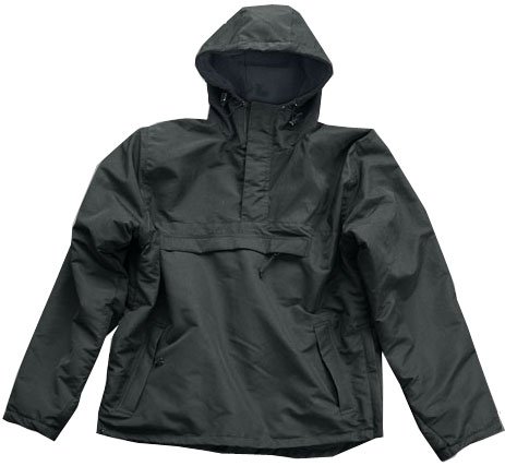 HOODED WINDBREAKER Jacke mit FLEECE schwarz S-XXL