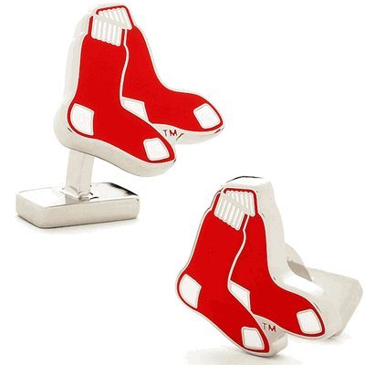Sterling Silver Red Sox Cufflinks