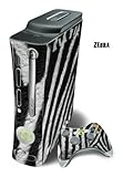 Skin Decal Cover for Xbox 360 Console + two Xbox 360 Controllers - Zebra