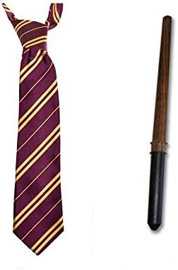 Harry Potter Gryffindor Tie Costume Accessory and The Magic Wand