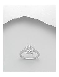 Star CZ Ring In 92.5 Sterling Silver