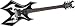 B.C. Rich Warlock Metal Master Blade Electric Guitar, Black with Silver Blade Graphic