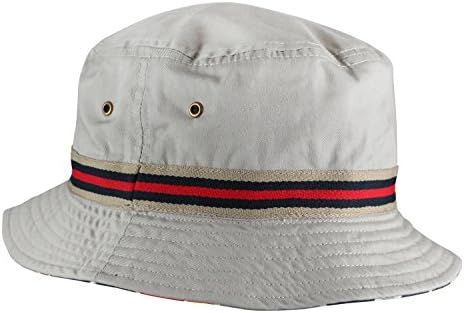 Rosin Brand Reversible Cotton Bucket Hat - (Various Sizing & Color Choices) (L/XL, Tan / Geometric)