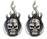 Skull Flame Studs - Collectible Jewelry Accessory Dangle Studs Jewel