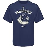 Reebok Vancouver Canucks Dark Blue Primary Logo T-shirt