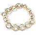 14K Yellow or White / Yellow Gold 7.25" Loop Charm Bracelet