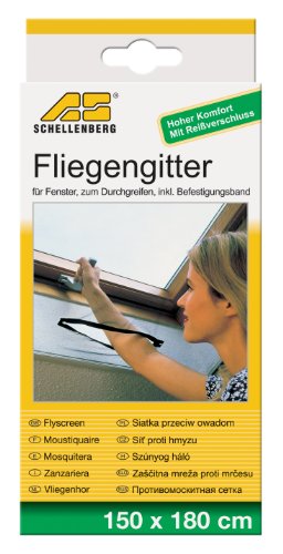 Schellenberg 50329 Fliegengitter mit Rei&szlig;verschluss 150 x 180 cm anthrazit
