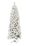 Barcana 7 Foot Flocked Northern Cypress Ready Trim Christmas Tree with 350 Clear Mini