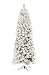 Barcana 7 Foot Flocked Northern Cypress Ready Trim Christmas Tree with 350 Clear Mini