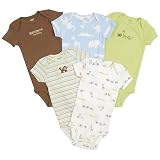 Carter's Fall Boys 5 Pack Brown Monkey Bodysuit