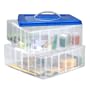Craft Storage Box - Large 2 Layer Square - Blue Snap 'n Stack by Snapware