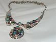 Native American Multi Stone Silver Necklace - NK-0012