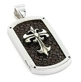 Mocha Stingray Cross Dog Tag