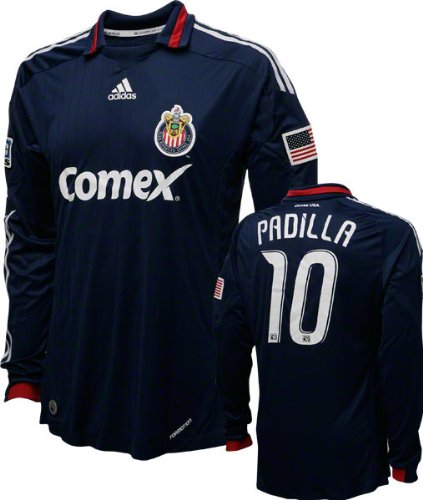 Jesus Padilla Game Used Jersey: Club Deportiva Chivas USA #10 Long Sleeve Away Jersey