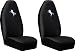Front High Back Black Seat Covers Set - Mustang Ho