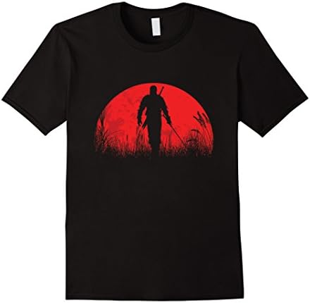 Men's Red Moon T-shirt Large Black