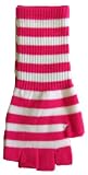 Pink and White Striped Fingerless Gloves Knit Cut Off Gloves Goth Punk Emo Golves Punk Perfect addition to your Gothic, Punk, & Rockabilly Wardrobe