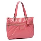 Coach Daisy Coral Pink Liquid Gloss Patent Leather Glam Tote Handbag Purse F20004