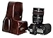 CEARI Detachable Protective Leather Camera Case for Canon EOS 5D Mark II III 5D2 5D3 24-105mm + Microfiber Clean Cloth - Coffee