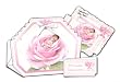12 Baby Shower Bomboneiras, Ribbons, Party Favors, and Invitations with Envelopes - Baby Girl, in Spanish