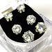 BLING Set of 3 Round Cubic Zirconia Stud Earrings in Ice Cube Gift Box 8, 9 & 10mm (X-Lg)
