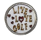 Navika KICKS CANDY Live Love Golf Glitzy Ball Marker with Round Shoe Ornament