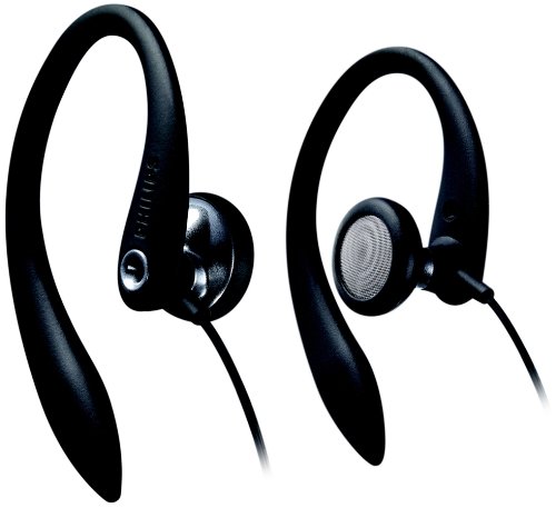Philips USA Black Ear-Hook Stereo Headphones