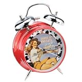 COWGIRL western TWIN bell Alarm CLOCK Gift vintage