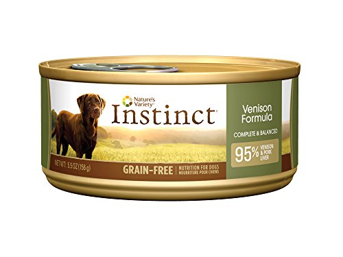 Nature's Variety Instinct Grain-Free Venison Formula Canned Dog Food, 5.5 oz. Cans (Case of 12)