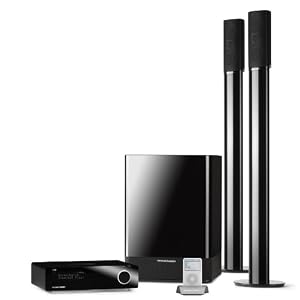 Harman Kardon HS250 2.1 Heimkinosystem (HDMI, DivX-zertifiziert, iPod-Dock The Bridge, USB 2.0) schwarz