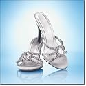 Avon Rhinestone Silver Sandal High Heel / Sandales a Talons Hauts Strass Du Rhin 10/41