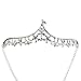 Plated Alloy Bowknot Rhinestone Wedding Tiara Headpieces with Pendant,Silver