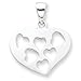 Sterling Silver Heart Love Polished Pendant