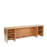 HON Products - HON - 10500 Series Stack-On PC Organizer, 72w x 14-5/8d x 22h, Medium Oak - Sold As 1 Each - Durable abrasion- and stain- resistant laminate. - Center allows 20 3/4 high clearance for computer equipment. - Four shelves adjust in 1 1/4 increments. - Straight edges provides a streamlined look. - Wire grommet for cord management.