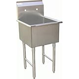ACE 1 Compartment Stainless Steel Commercial Food Preparation Sink 18"W x 18"L ETL Certified