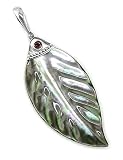 Sterling Silver Black Shell Pendant by Sajen