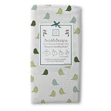 SwaddleDesigns - Mariquisette Swaddling Blanket - SeaCrystal, Turquoise Little Chickies (solid chickies)