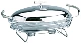Jd Diffusion - L7479 - Chauffe Plat Ovale sur Réchaud - Metal + Verre