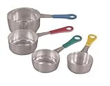 Fox Run Set of Four Stainless Steel Measuring Cups with Colored Handles