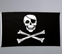Jolly Roger With Patch Flag 3'x5'
