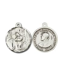 Highest Quality Vintage Die .925 Solid Sterling Silver St. Saint Rita and Sacred Heart of Jesus Rare Unique Vatican Commissioned 100 Year Old Design Relic Catholic Icon Religious Jewelry Protection Protector Charm New NWT