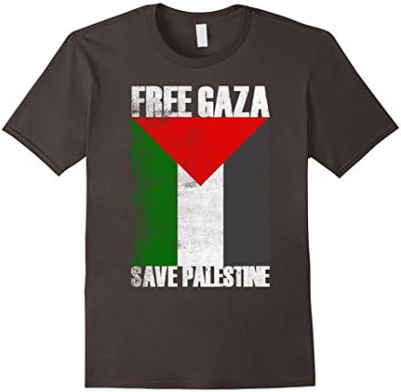Men's Free Gaza Save Palestine T Shirt Medium Asphalt