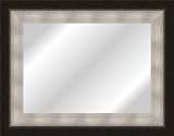 30x40 / 30 x 40 Mirror Frame Coffee Bean & Silver w/ Scallop .. 2.5 wide