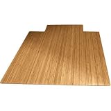 Anji Mountain Bamboo Rug Co. 36-Inch-by-48-Inch Bamboo Roll-Up Chair Mat, 5mm thick, felt backing, Natural