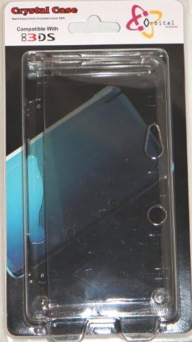 3DS Crystal Case Transparent Black With Top and Bottom Static Screen Protector